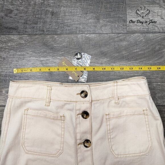 Streetwear Society Button Front Denim Mini Skirt Size M - Picture 3 of 5